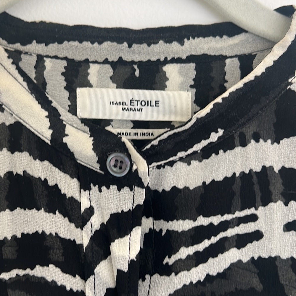 Isabel Marant Etoile Button Front Zebra Print Shi… - image 2